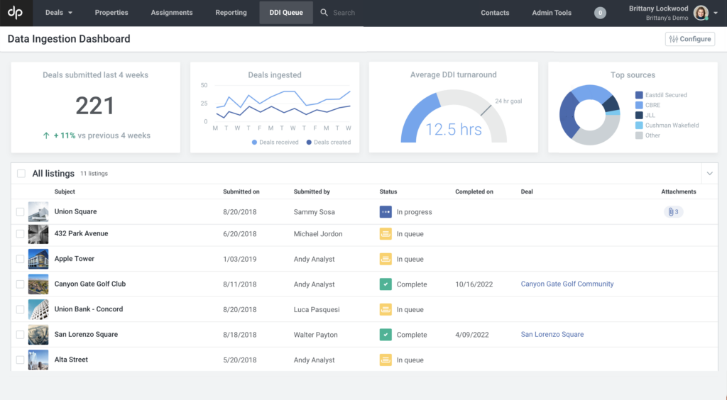 dealpath data ingestion dashboard